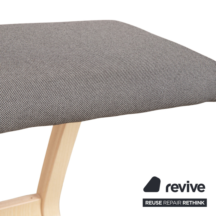 Varier Variable Chaise ergonomique agenouilloir Bois Frêne Naturel Tissu Gris (Revive 164)