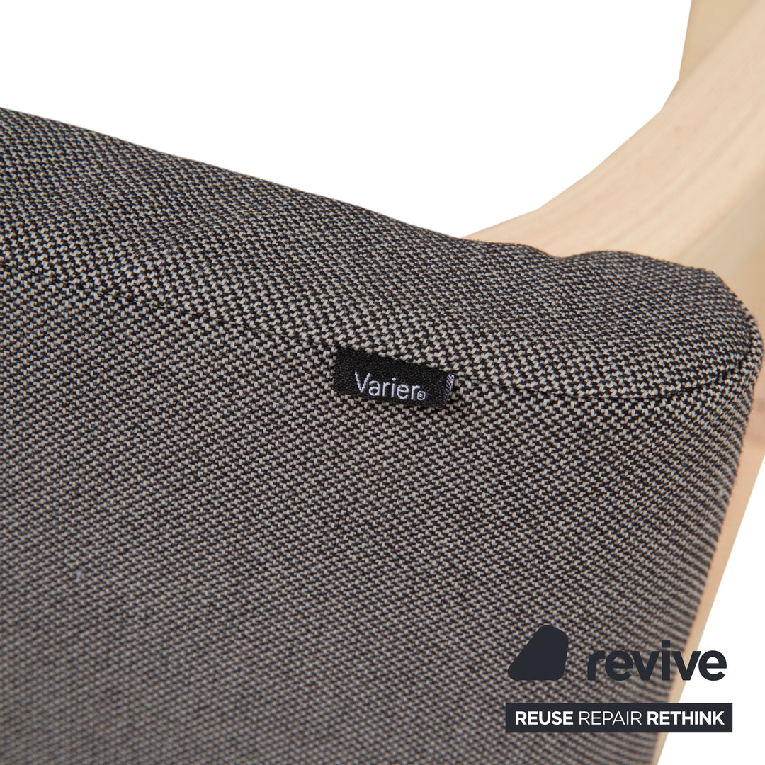Varier Variable Chaise ergonomique agenouilloir Bois Frêne Naturel Tissu Gris (Revive 164)