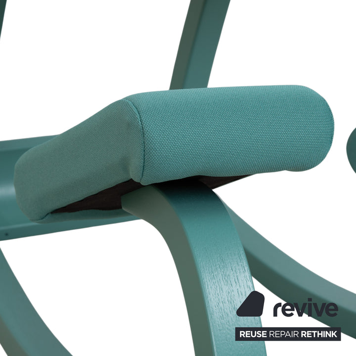 Varier Variable Monochrome Siège Ergonomique Genoux Bois Tabouret Tissu Turquoise Vert Grotto