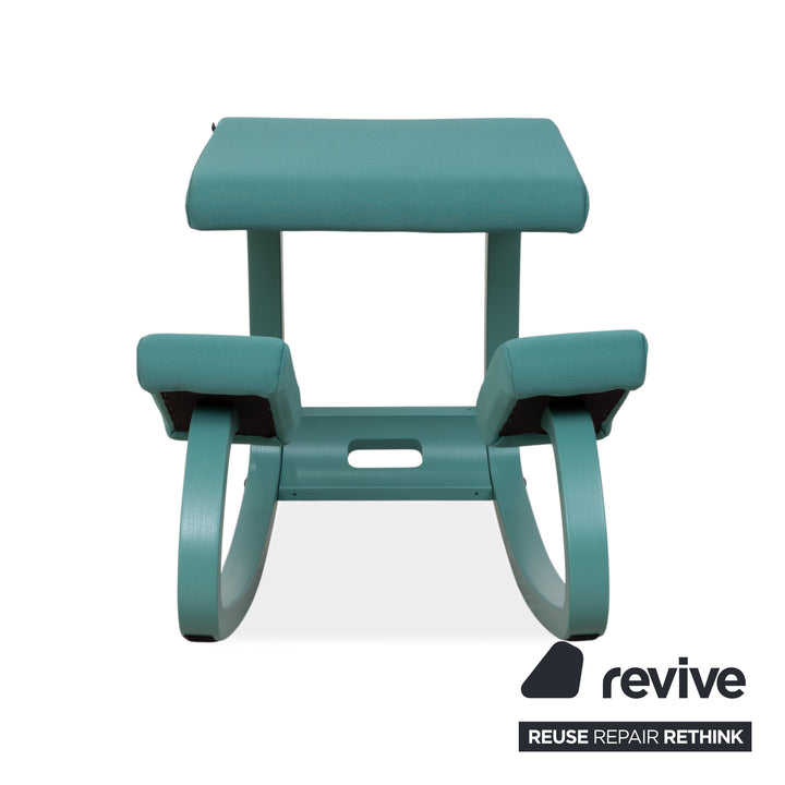 Varier Variable Monochrome Siège Ergonomique Genoux Bois Tabouret Tissu Turquoise Vert Grotto