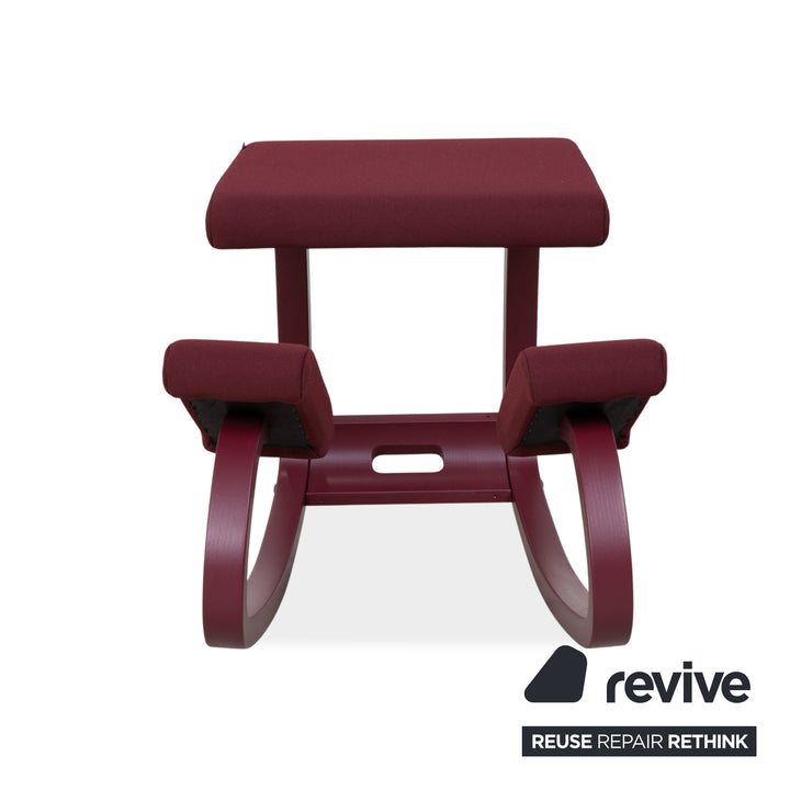 Varier Variable Monochrome Kniestuhl Holz Hocker Stoff Violett Plum