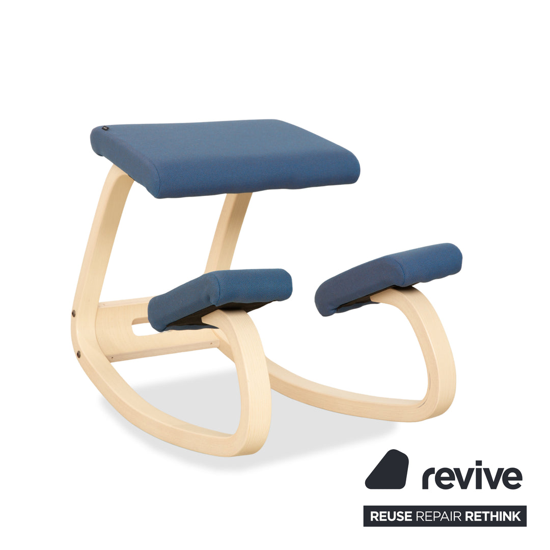 Varier Variable Stoff 2x Sessel Stuhl Grün Blau Kniestuhl