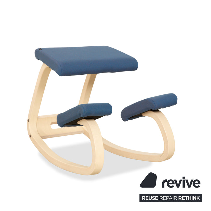 Varier Variable Stoff 2x Sessel Stuhl Grün Blau Kniestuhl