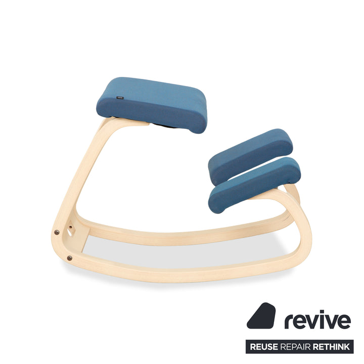 Varier Variable Stoff Sessel Stuhl Hocker Blau Kniestuhl