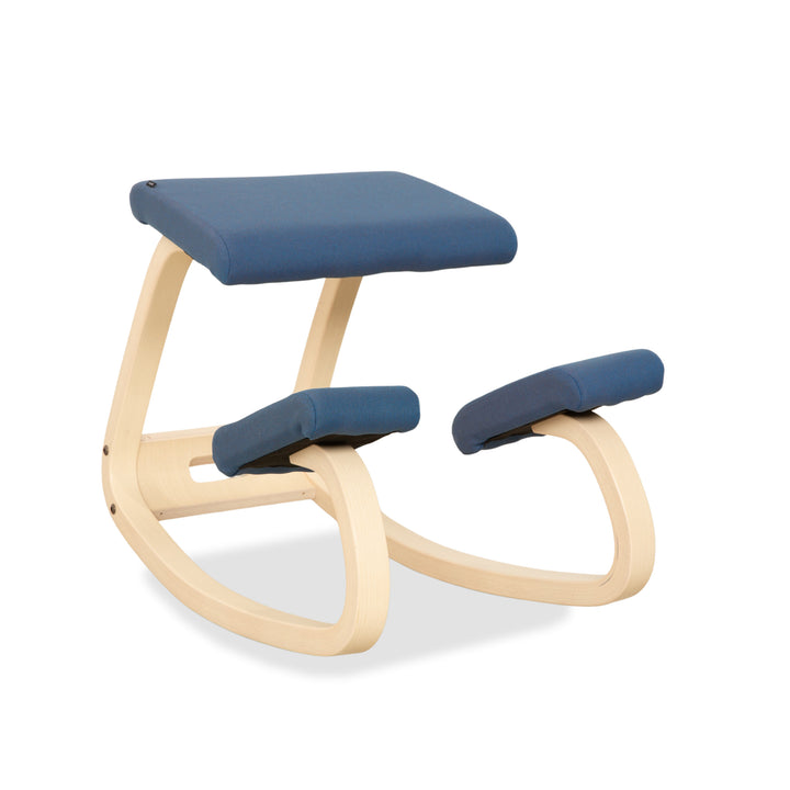 Varier Variable Stoff Sessel Stuhl Hocker Blau Kniestuhl