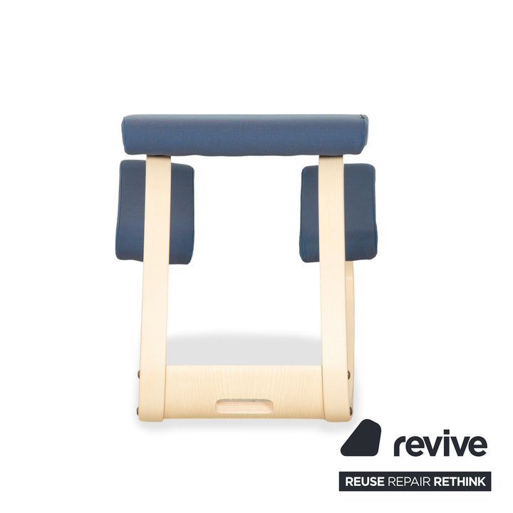 Varier Variable Stoff Sessel Stuhl Hocker Blau Kniestuhl