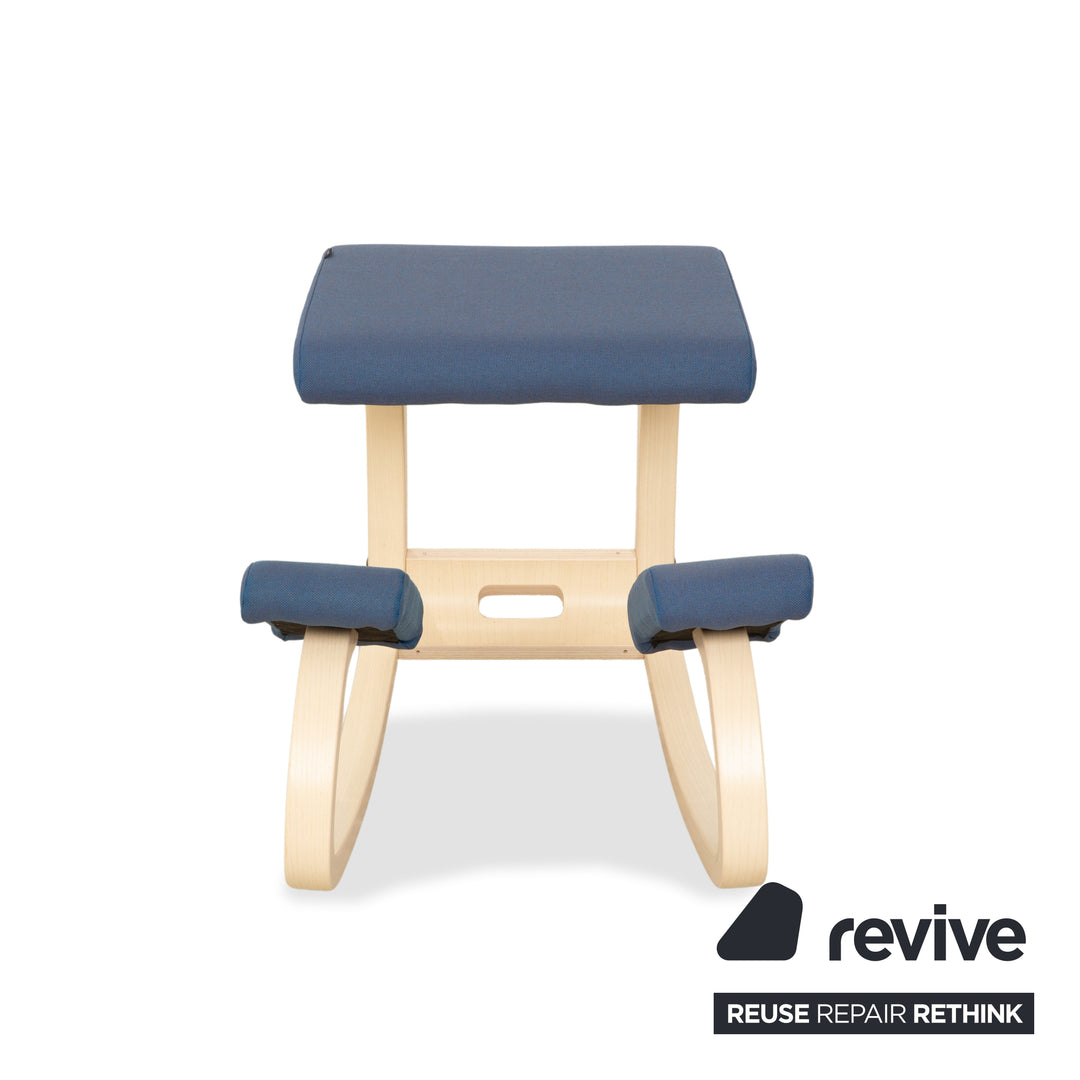 Varier Variable Stoff Sessel Stuhl Hocker Blau Kniestuhl