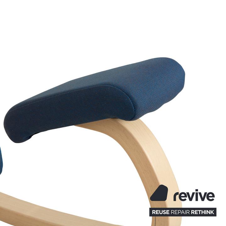 Varier Variable Stoff Sessel Stuhl Hocker Blau Kniestuhl