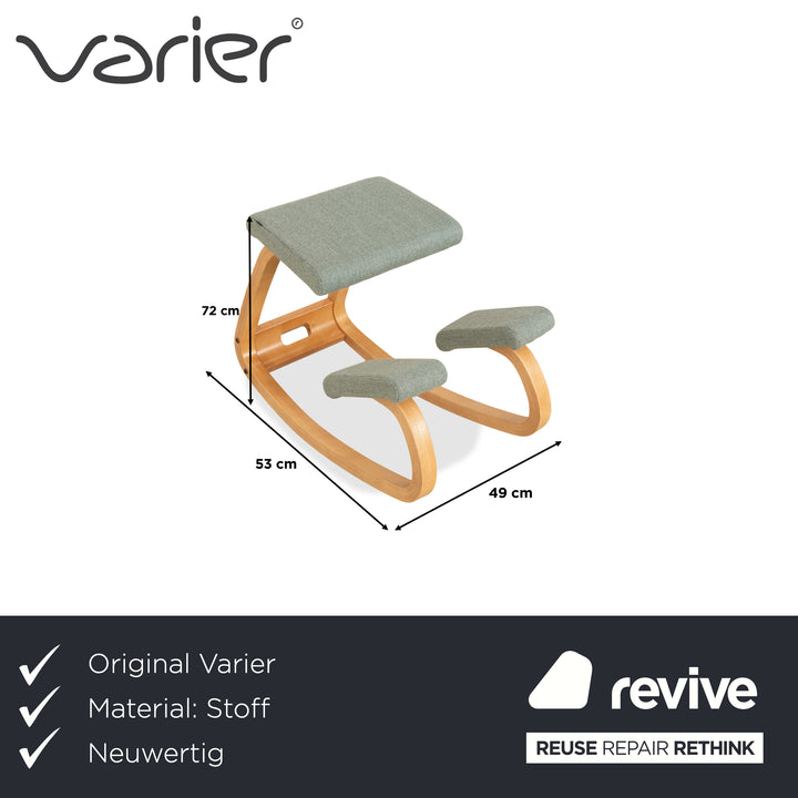 Varier Variable Fabric Armchair Chair Green Kneeling Chair