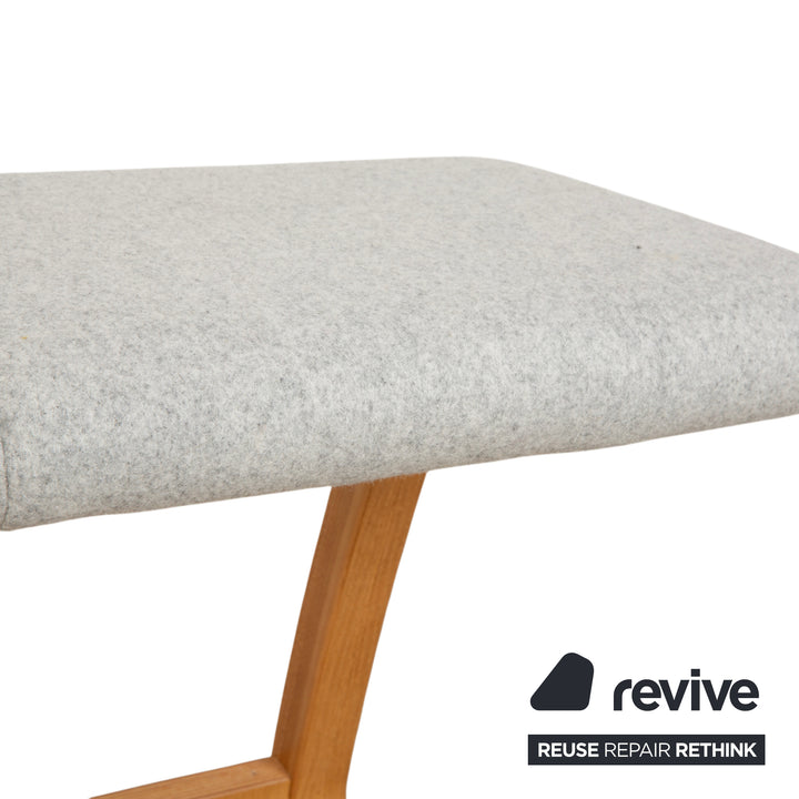 Varier Variable Stoff Sessel Stuhl Hocker Grau Holz Braun Filz Kniestuhl