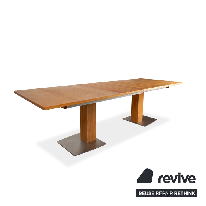 Venjakob wooden dining table, brown, extendable function