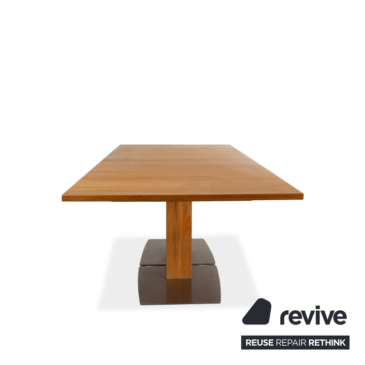 Venjakob wooden dining table, brown, extendable function
