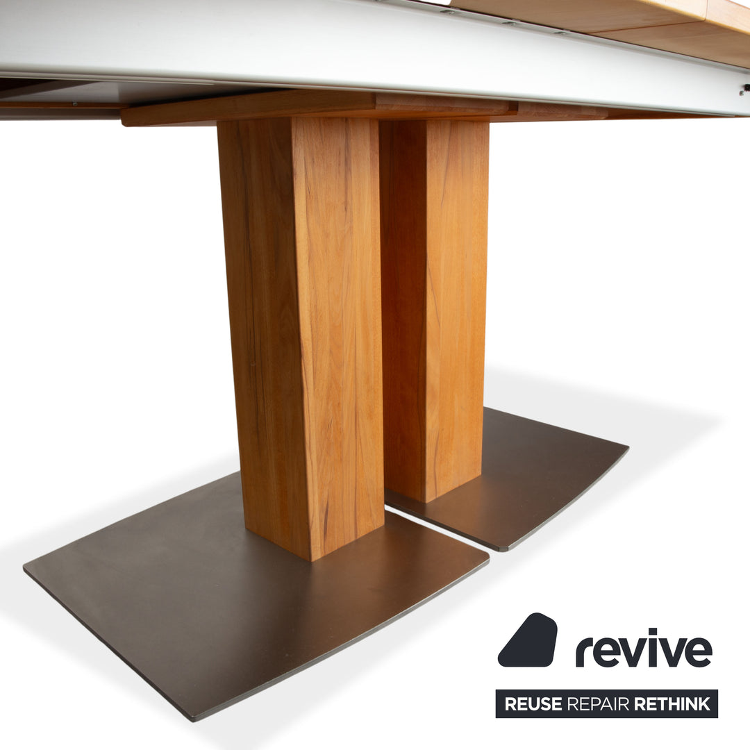 Venjakob wooden dining table, brown, extendable function