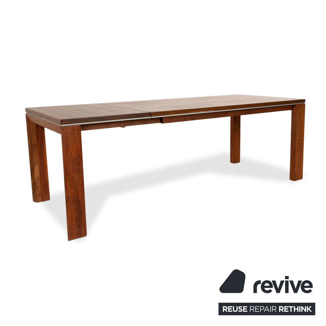 Venjakob table à manger en bois noyer marron salle à manger 160-220 x 75 x 90cm