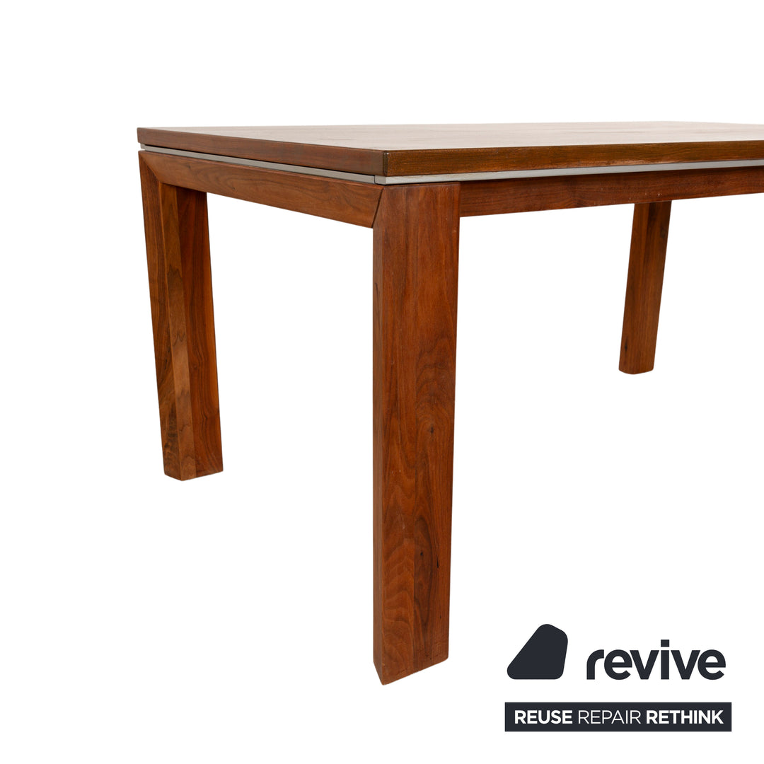 Venjakob table à manger en bois noyer marron salle à manger 160-220 x 75 x 90cm