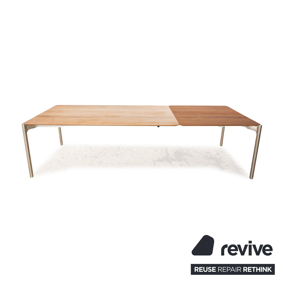 Venjakob table à manger en bois Colorado noyer huilé fonction extensible 198/298 x 76 x 106