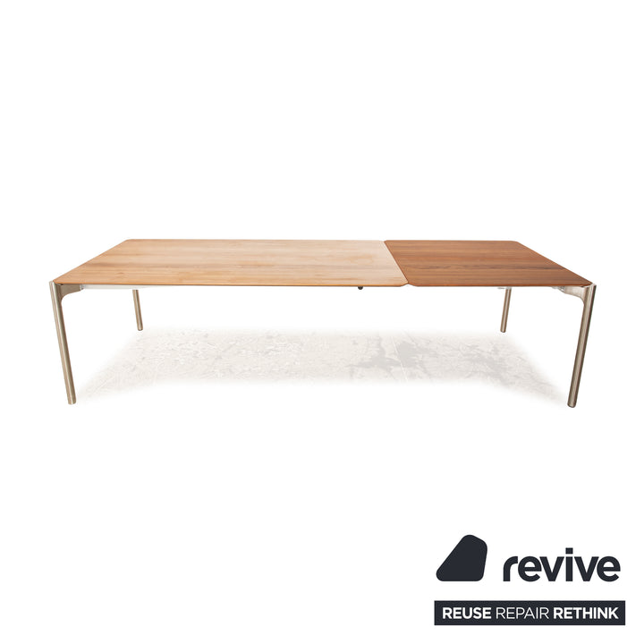 Venjakob table à manger en bois Colorado noyer huilé fonction extensible 198/298 x 76 x 106