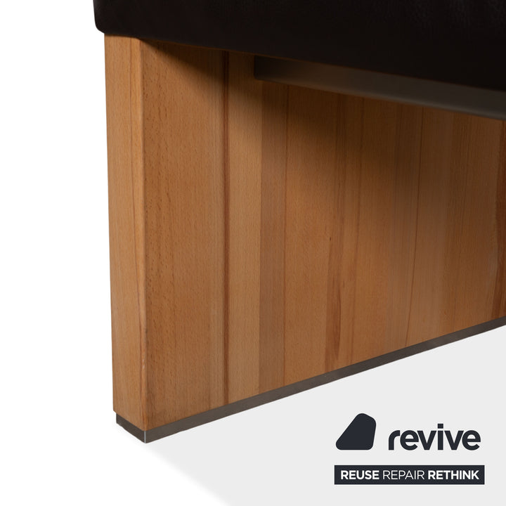 Venjakob Leder Holz Sitzbank Braun Dunkelbraun Esszimmer