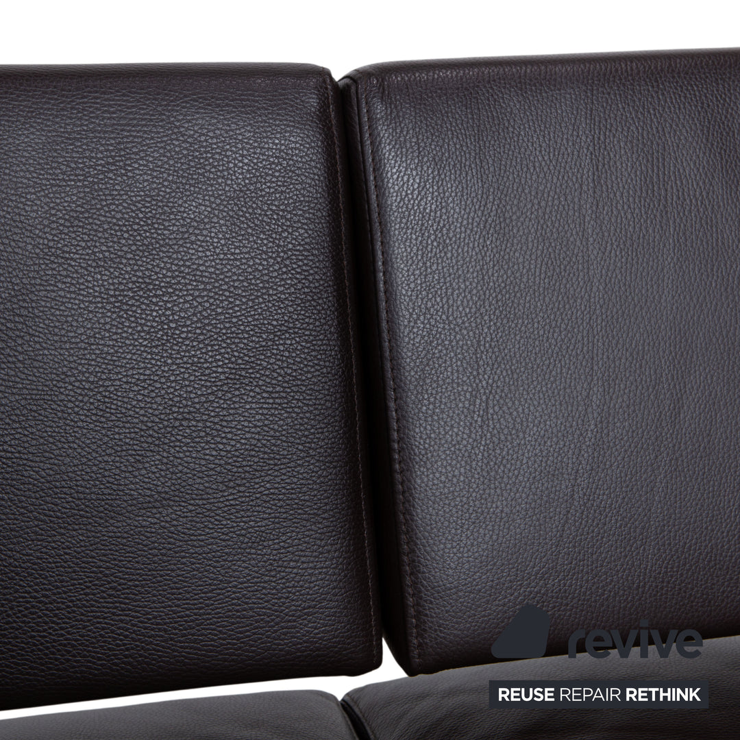 Venjakob Leder Holz Sitzbank Braun Dunkelbraun Esszimmer