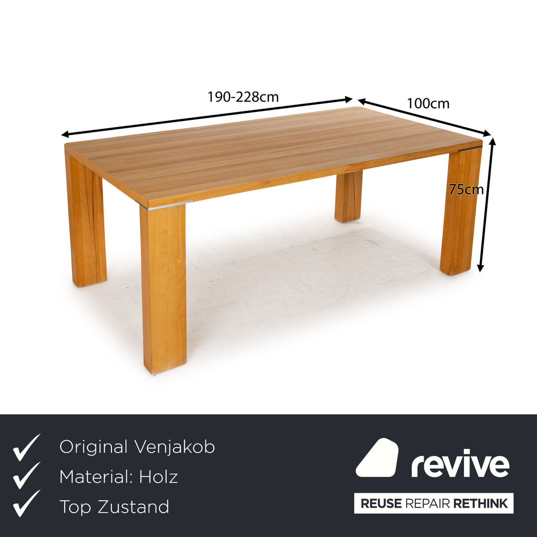 Venjakob Multiflex Wooden Dining Table Brown Manual Function