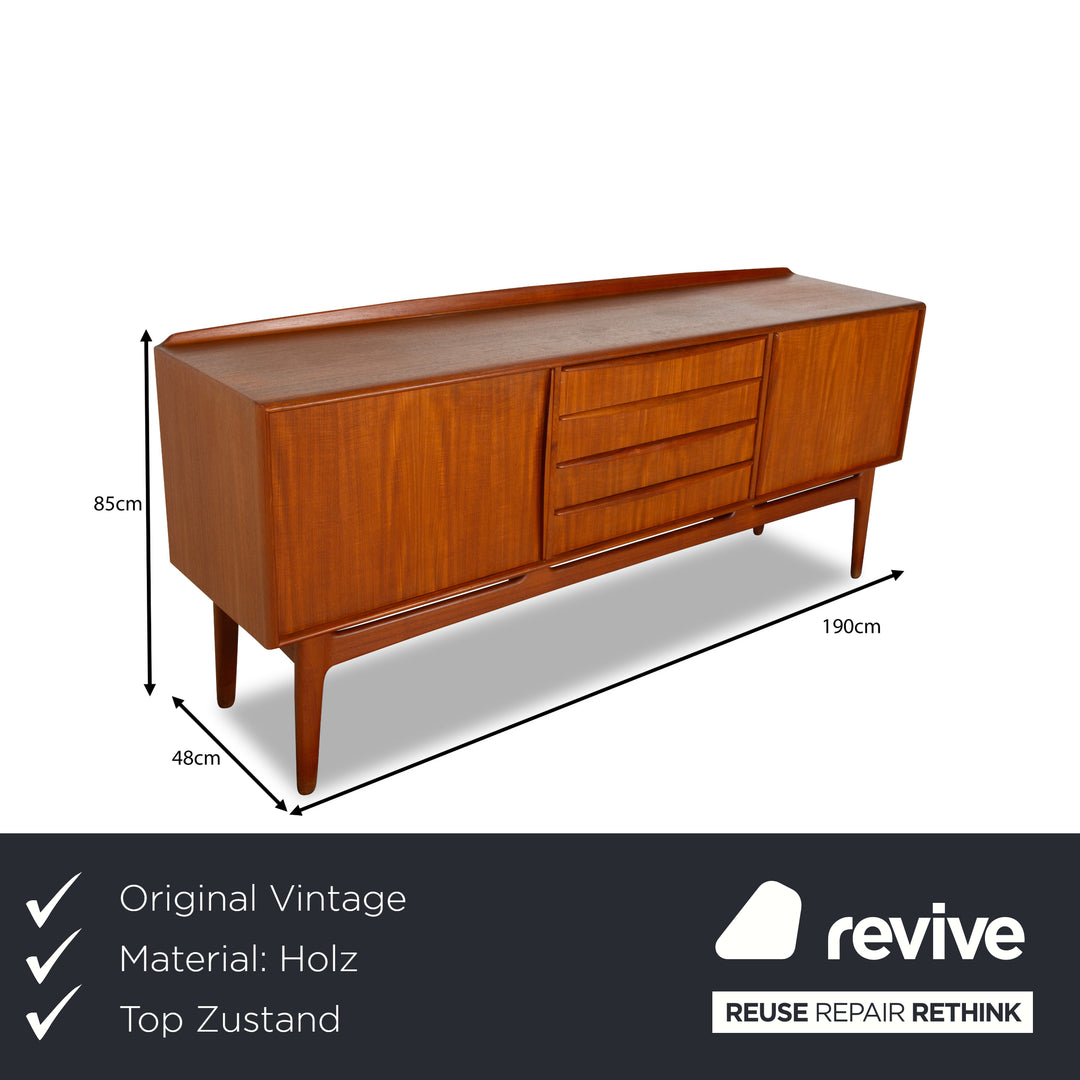 Vintage Holz Sideboard Braun Mid Century Schubladen