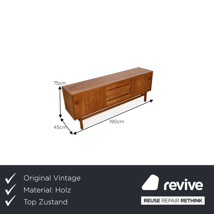 Vintage Holz Sideboard Braun Teak by Nils Jonsson