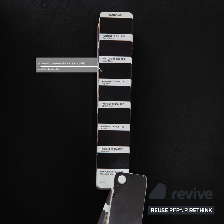 Violetta Edita Leather Armchair Black Anthracite