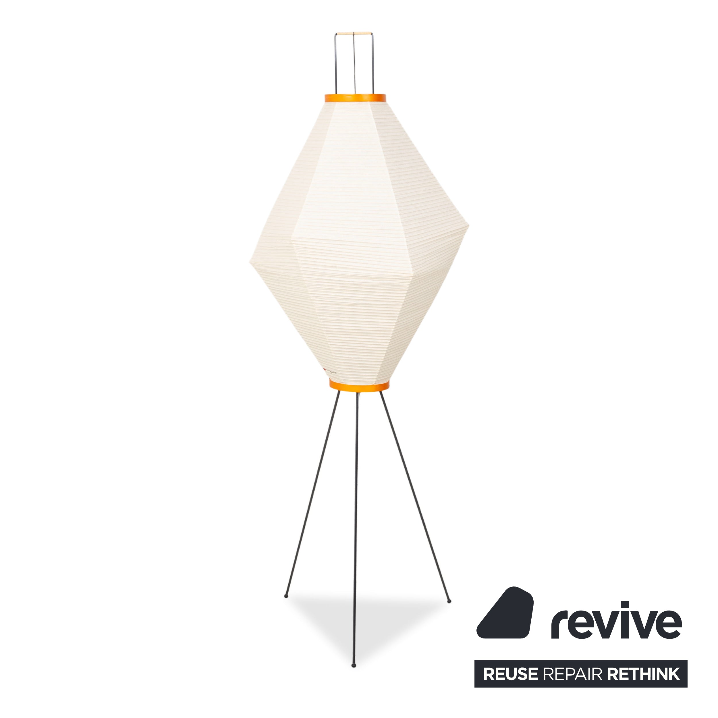 Vitra Akari Lampe Métal Crème Noir Lampadaire Papier