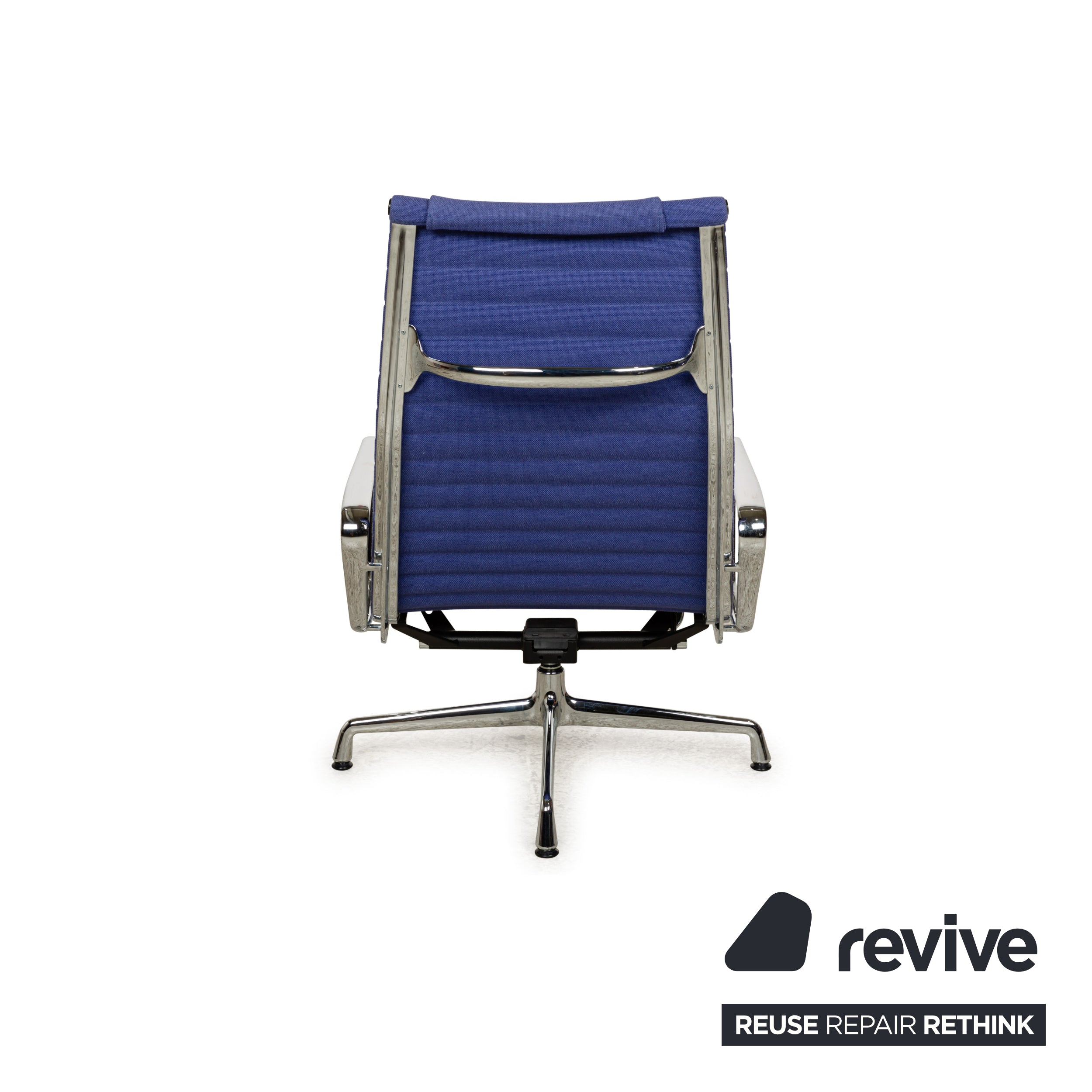 Fauteuil en tissu Vitra EA 124 bleu