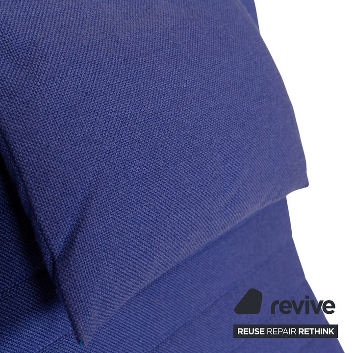 Fauteuil en tissu Vitra EA 124 bleu