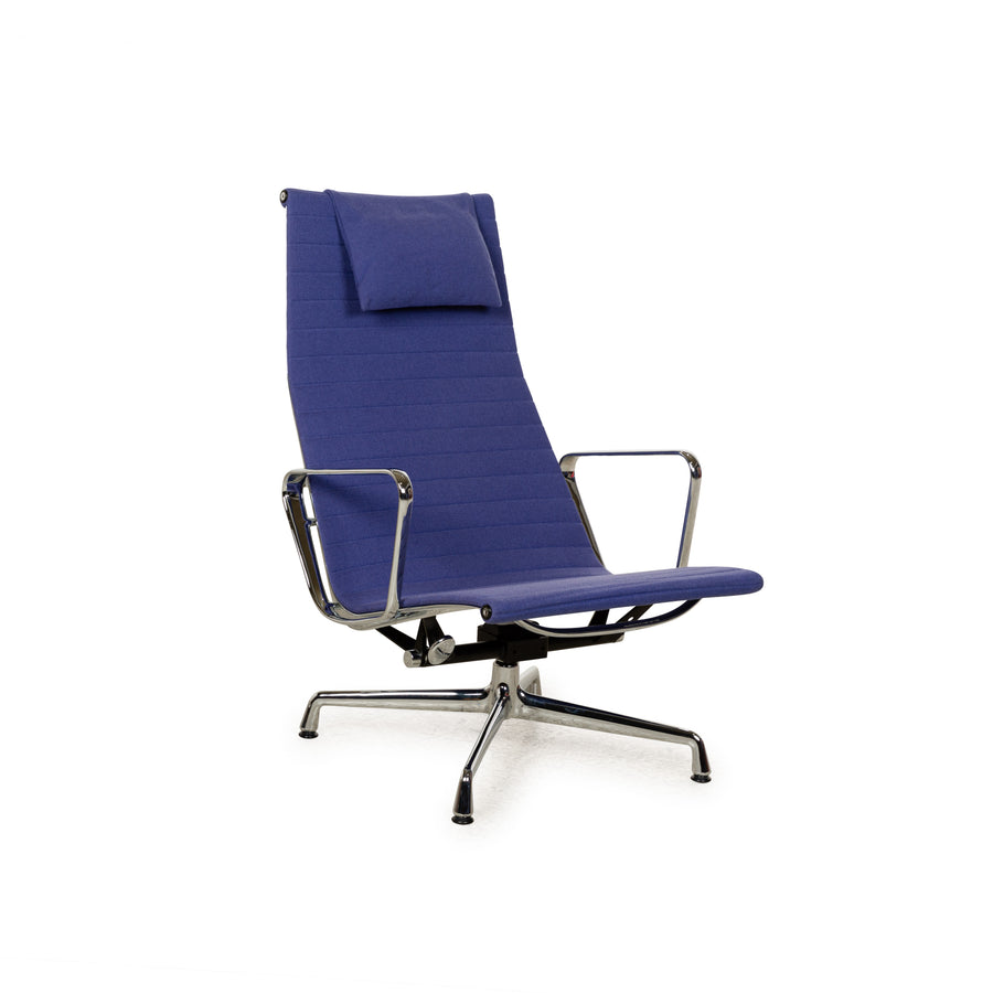 Fauteuil en tissu Vitra EA 124 bleu
