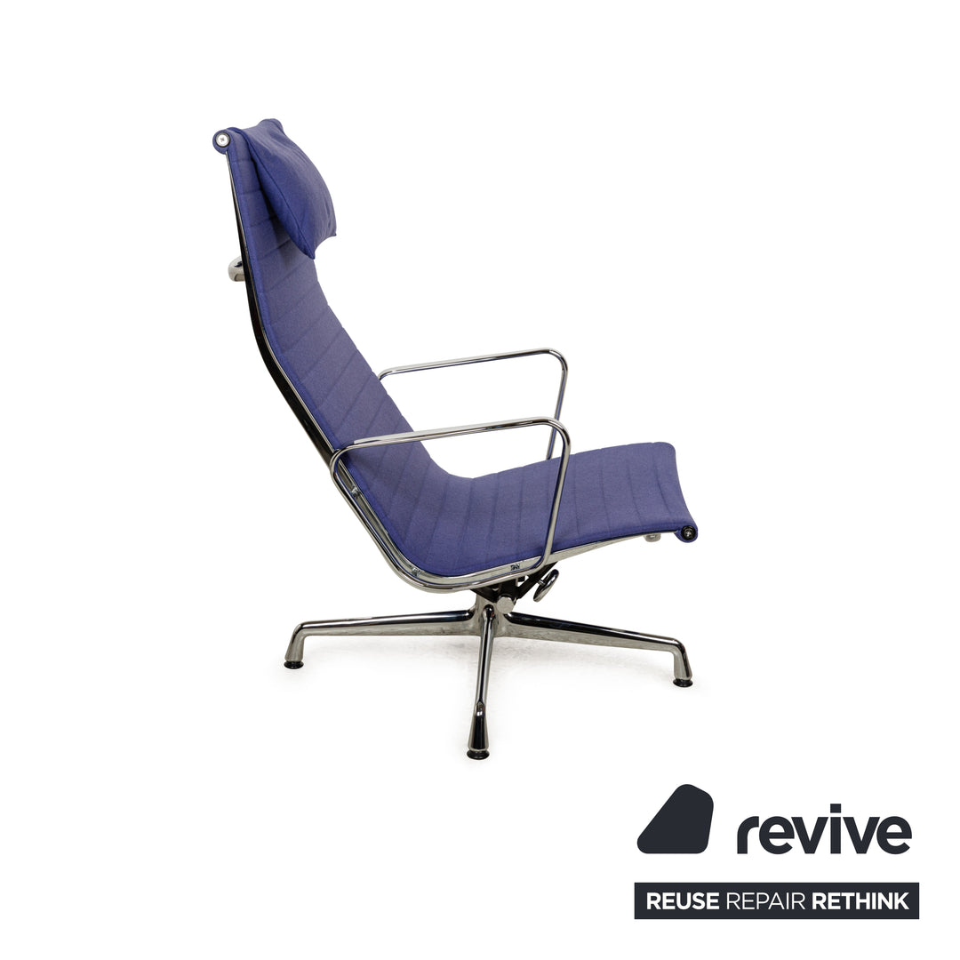 Fauteuil en tissu Vitra EA 124 bleu