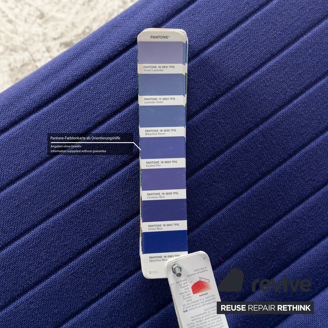 Vitra EA 124 Stoff Sessel Blau