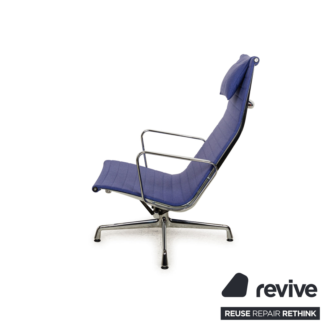 Fauteuil en tissu Vitra EA 124 bleu