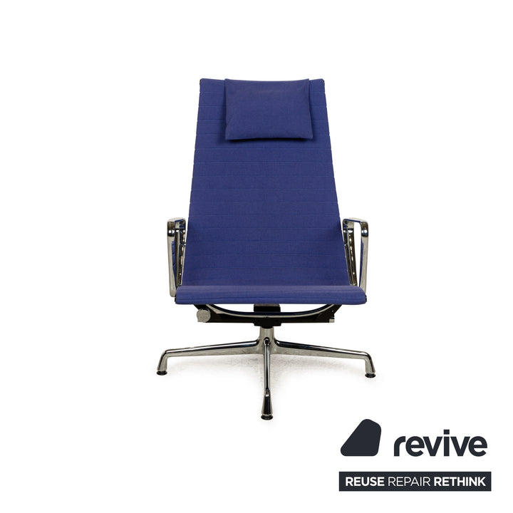 Fauteuil en tissu Vitra EA 124 bleu