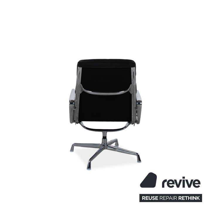 Vitra EA 222 Leder Sessel Schwarz manuelle Funktion