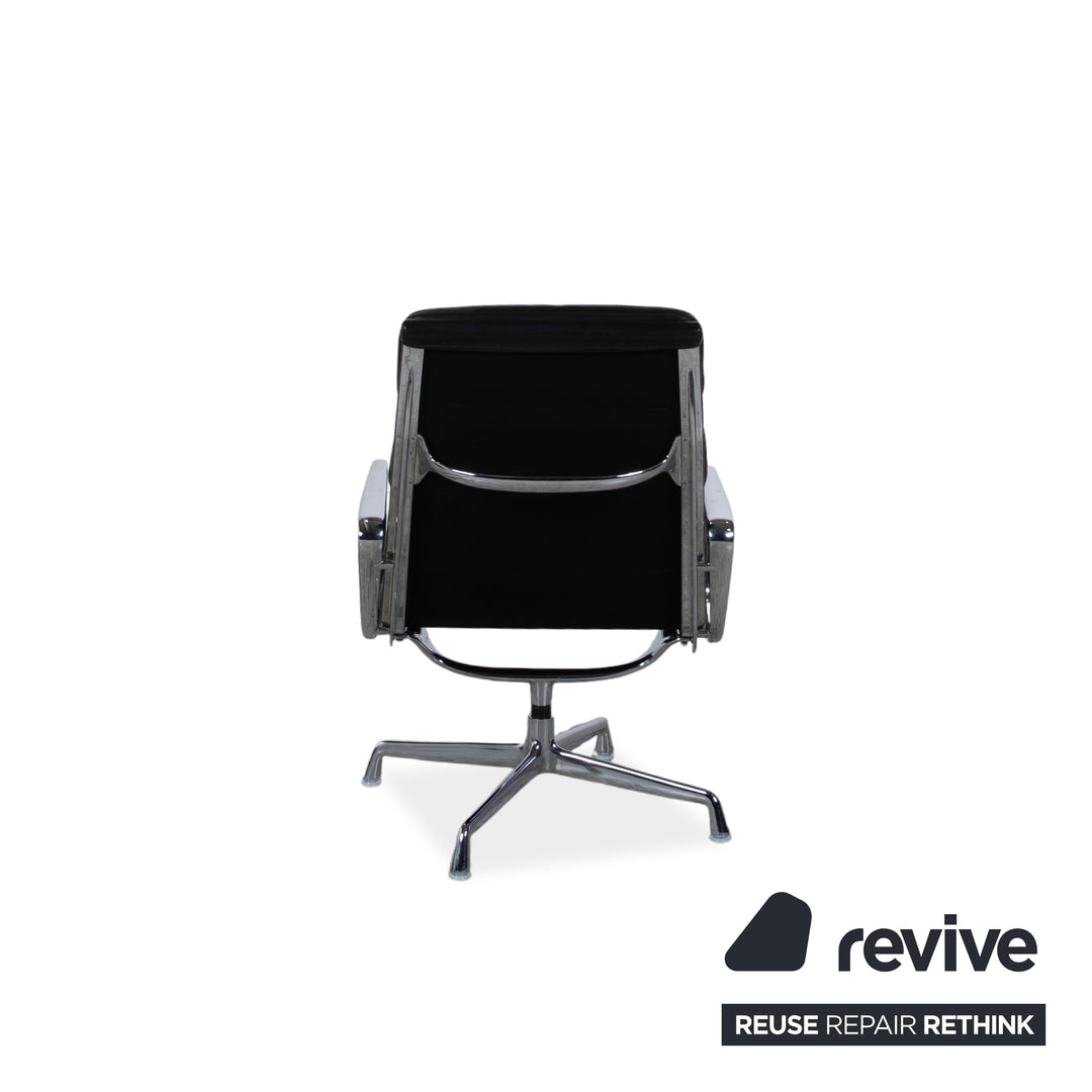 Vitra EA 222 Leder Sessel Schwarz manuelle Funktion