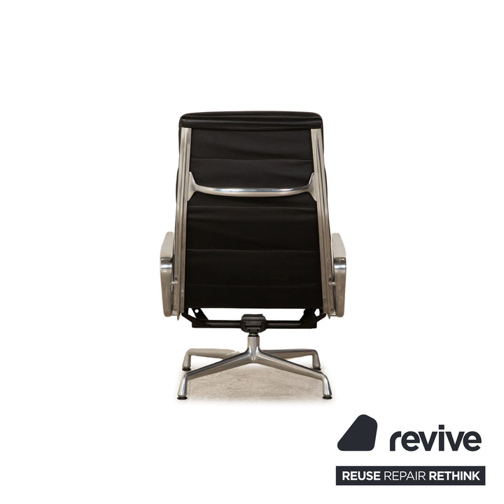 Vitra EA 222 Soft Pad Leder Sessel Garnitur Schwarz manuelle Funktion