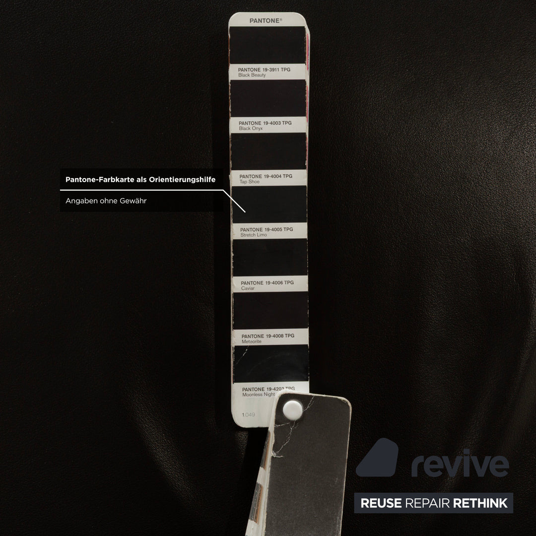 Fauteuil lounge Vitra EA 222 Soft Pad en cuir noir avec fonction pivotante