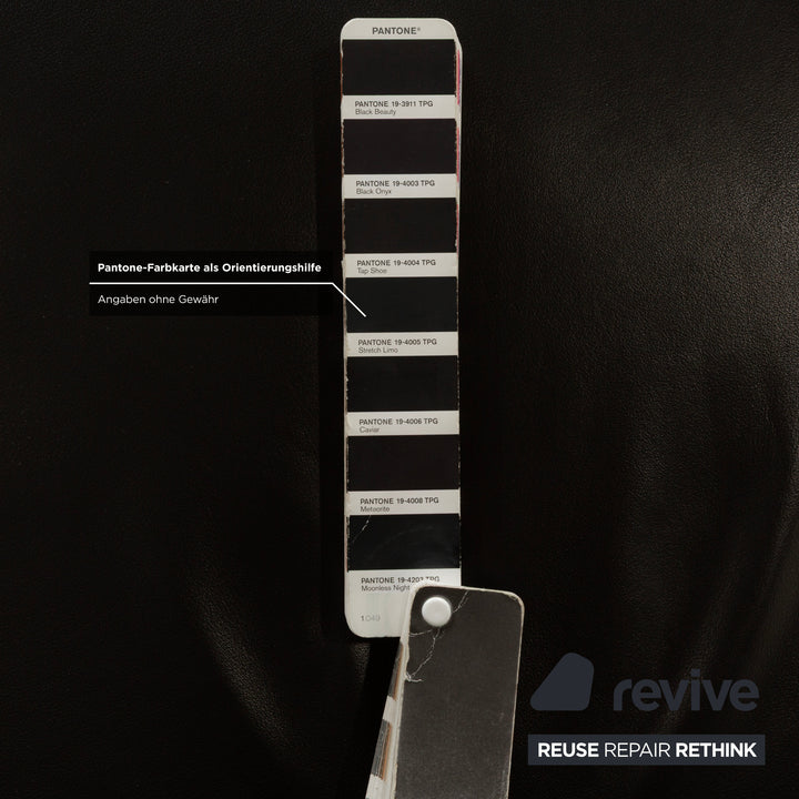 Fauteuil lounge Vitra EA 222 Soft Pad en cuir noir avec fonction pivotante