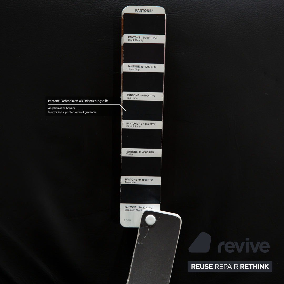 Vitra EA 222 Soft Pad Lounge Chair Leather Armchair Black manual function