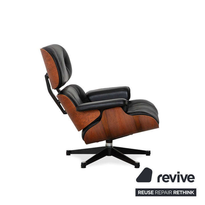 Vitra Eames Lounge Chair inkl. Ottoman Leder Schwarz Holz Braun Charles & Ray Eames