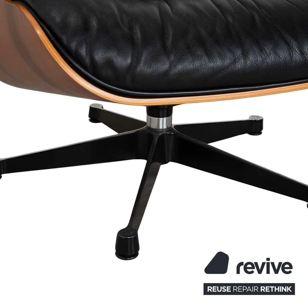 Vitra Eames Lounge Chair inkl. Ottoman Leder Schwarz Holz Braun Charles & Ray Eames