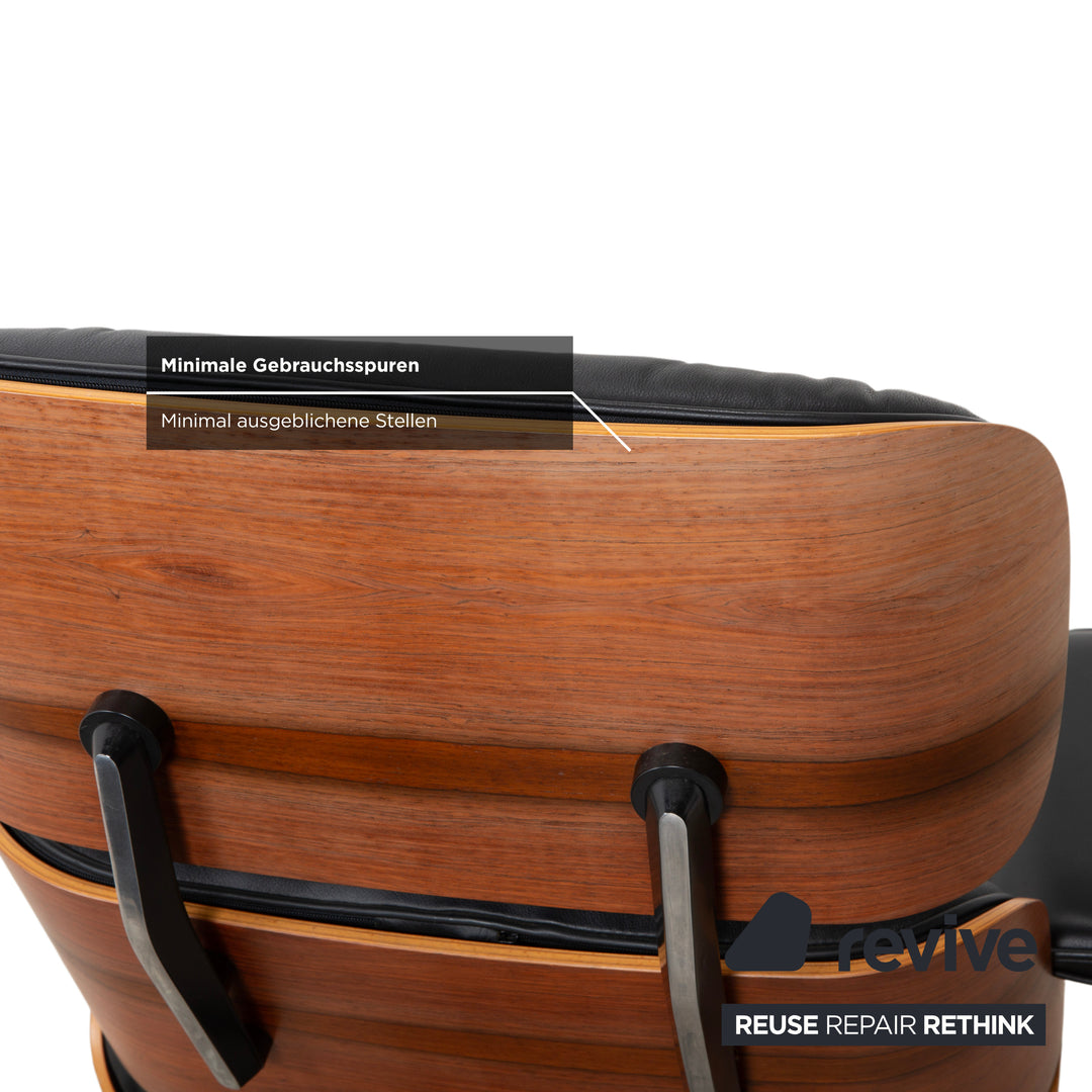 Vitra Eames Lounge Chair inkl. Ottoman Leder Schwarz Holz Braun Charles & Ray Eames