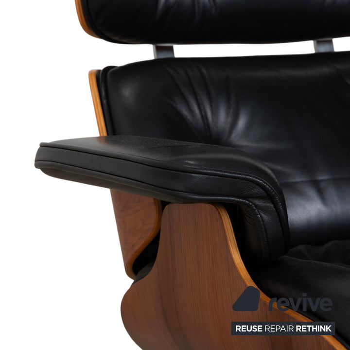 Vitra Eames Lounge Chair inkl. Ottoman Leder Schwarz Holz Braun Charles & Ray Eames