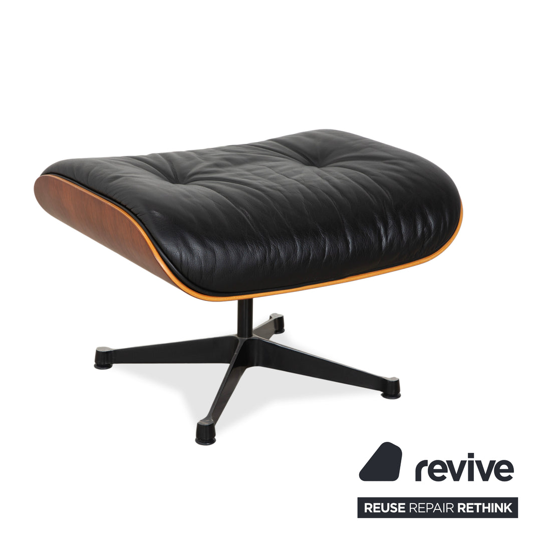 Vitra Eames Lounge Chair inkl. Ottoman Leder Schwarz Holz Braun Charles & Ray Eames