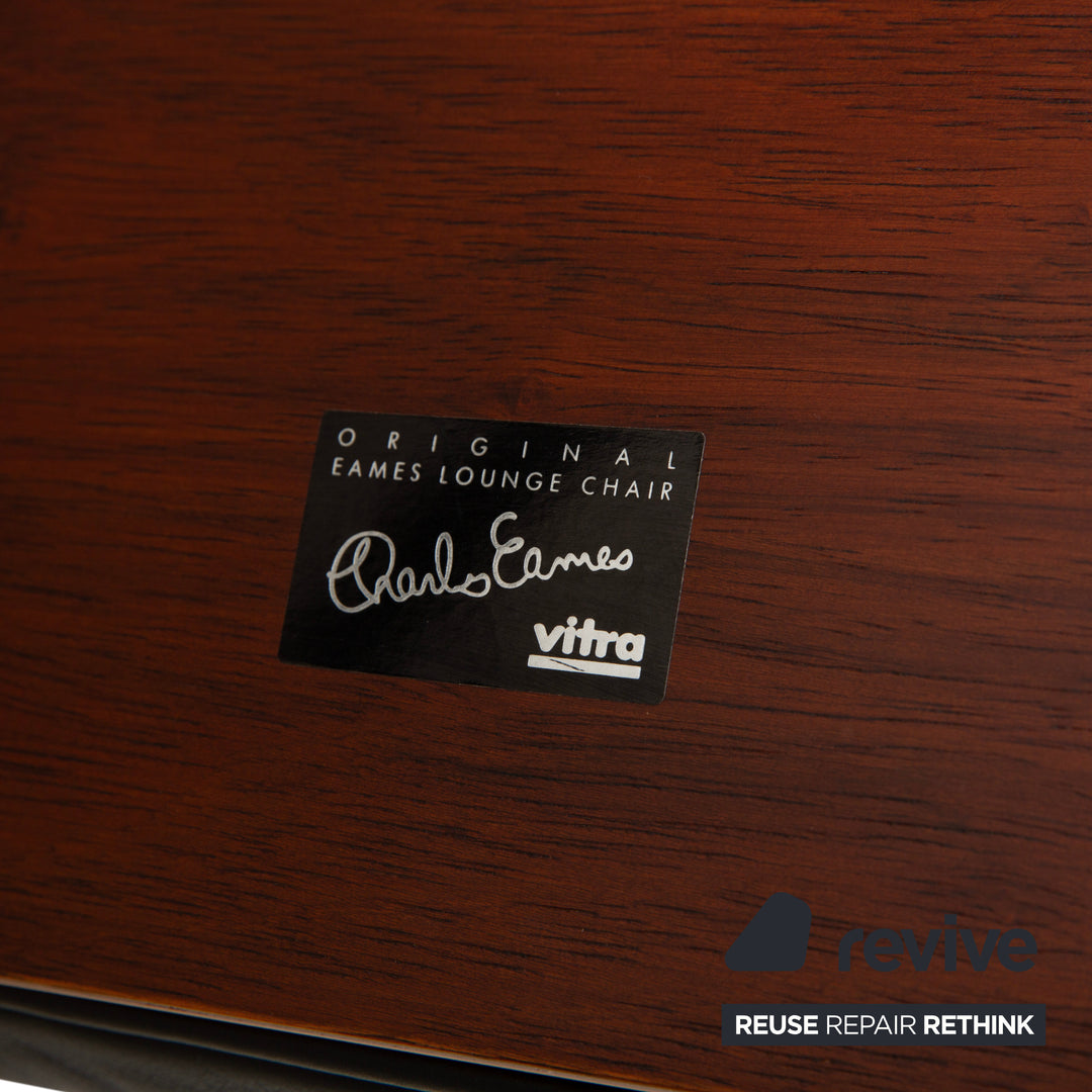 Vitra Eames Lounge Chair inkl. Ottoman Leder Schwarz Holz Braun Charles & Ray Eames