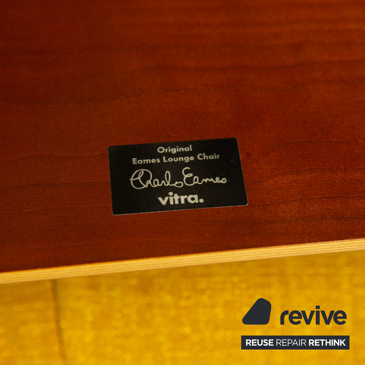 Vitra Eames Lounge Chair inkl. Ottoman Leder Schwarz Holz Rot Braun Kirschbaum Charles & Ray Eames