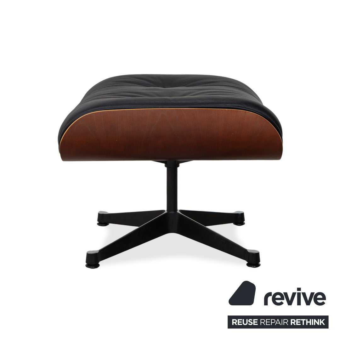 Vitra Eames Lounge Chair inkl. Ottoman Leder Schwarz Holz Rot Braun Kirschbaum Charles & Ray Eames