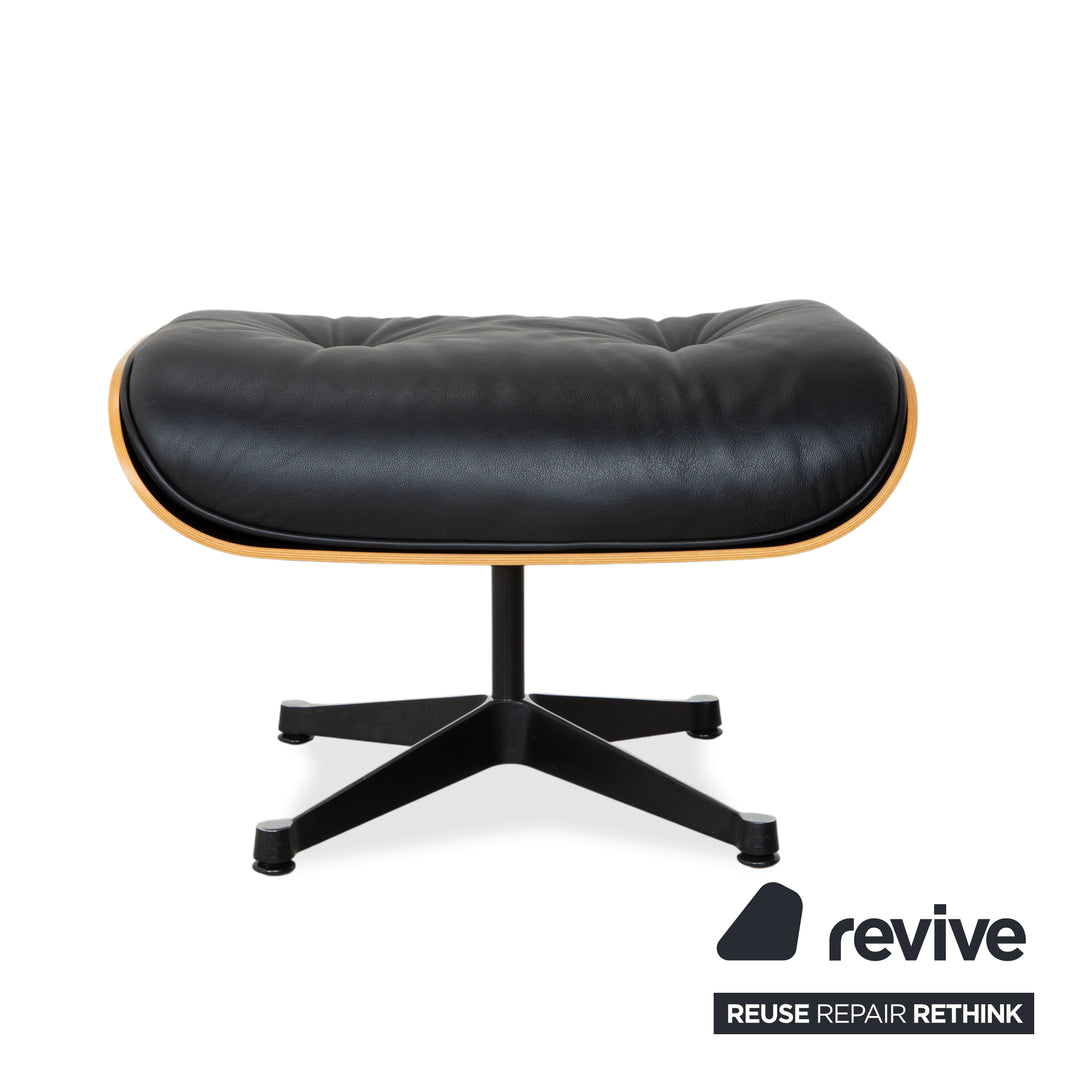 Vitra Eames Lounge Chair inkl. Ottoman Leder Schwarz Holz Rot Braun Kirschbaum Charles & Ray Eames